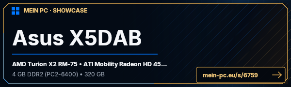 PC-Showcase Asus X5DAB von markus12ß3 auf MEIN PC