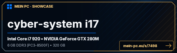 PC-Showcase cyber-system i17 von stonehard auf MEIN PC
