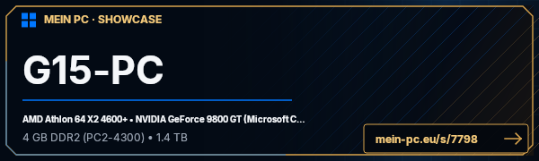 PC-Showcase G15-PC von G15 auf MEIN PC