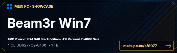 PC-Showcase Beam3r Win7 von Beam3r auf MEIN PC
