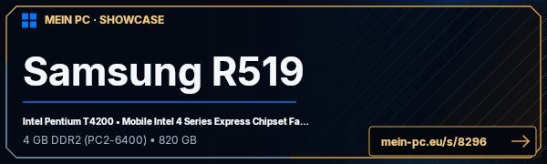 PC-Showcase Samsung R519 von Korgrimm auf MEIN PC