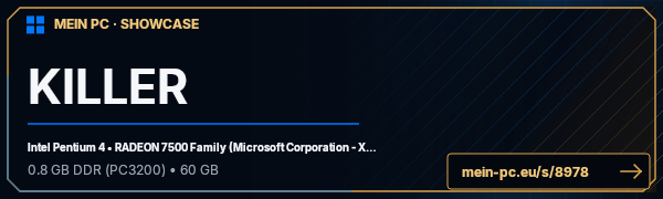 PC-Showcase KILLER von G15 auf MEIN PC