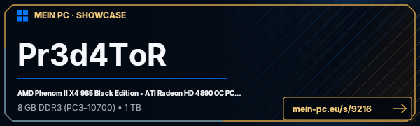 PC-Showcase Pr3d4ToR von LickMy8alls auf MEIN PC