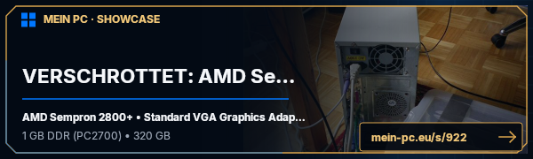 PC-Showcase VERSCHROTTET: AMD Sempron 2800+ von paeppi auf MEIN PC